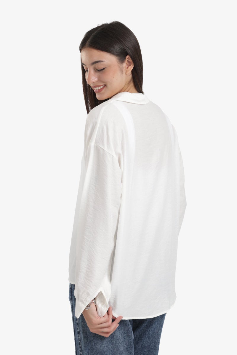 Clue V-Neck Tencel Blouse - Image 3